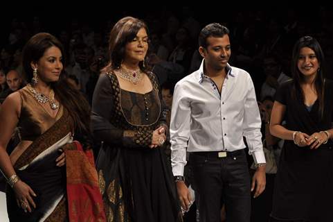 Models walk on the ramp for Sawan Sukha at IIJW 2011 show day 3. .