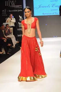 Models walk on the ramp for Jewels Emporium at IIJW 2011 show day 3. .