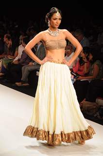 Models walk on the ramp for Dipti Amisha at IIJW 2011 show day 3. .