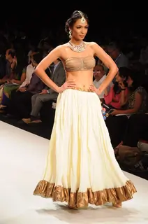 Models walk on the ramp for Dipti Amisha at IIJW 2011 show day 3. .
