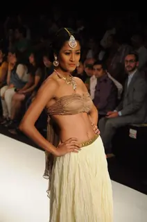 Models walk on the ramp for Dipti Amisha at IIJW 2011 show day 3. .