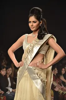 Models walk on the ramp for Agni at IIJW 2011 show day 3. .
