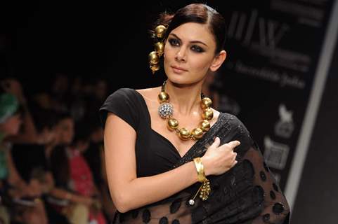 Models walks the ramp for Gia India at IIJW 2011 Day 4. .