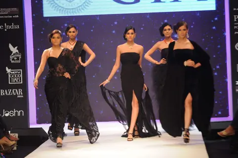 Models walks the ramp for Gia India at IIJW 2011 Day 4. .