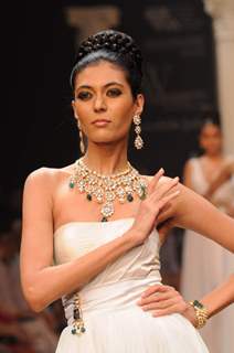 Models walks the ramp for Birdhichand Ghanshyamdas at IIJW 2011 Day 4. .