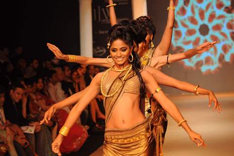 Models walks the ramp for Birdhichand Ghanshyamdas at IIJW 2011 Day 4. .