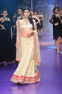 Models walks the ramp for Alpana Gujral at IIJW 2011 Day 4. .