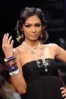 Models walks the ramp for Alpana Gujral at IIJW 2011 Day 4. .