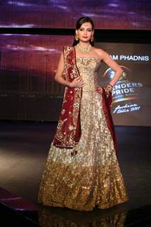 Dia Mirza walks the ramp for designer Vikram Phadnis at the Blenders Pride Fashion Tour 2011 finale