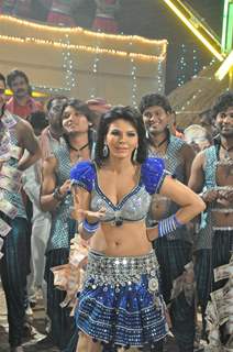 Rakhi Sawant shoots an item song for film 'Rakthbeej' at Filmistan