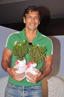 Milind Soman at Suzlon's new brand campaign for cleaner air at trident. .