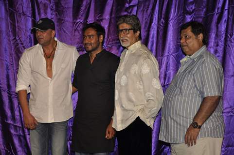 Ajay Devgan, Sanjay Dutt and Amitabh Bachchan unveiled Rascals first look at PVR, Juhu.  .