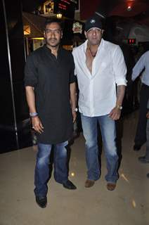 Ajay Devgan, Sanjay Dutt unveiled Rascals first look at PVR, Juhu.  .