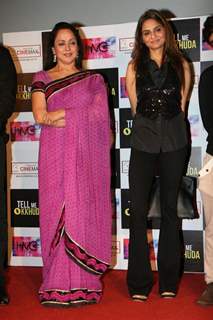 Hema and Esha Deol unveil the film 'Tell Me O Kkhuda' look at Cinemax