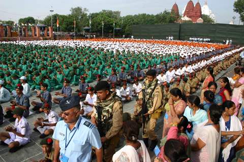 The Independence Day rehearsal at Red Fort in Delhi on Saturday, 13 August 2011. .