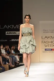 Model display the designer Payal Singhal's collection during the first day of Lakme fashion week winter/festive 2011, in Mumbai. .