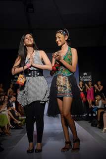 Model with designer Nishka's collection during the first day of Lakme fashion week winter/festive 2011, in Mumbai. .