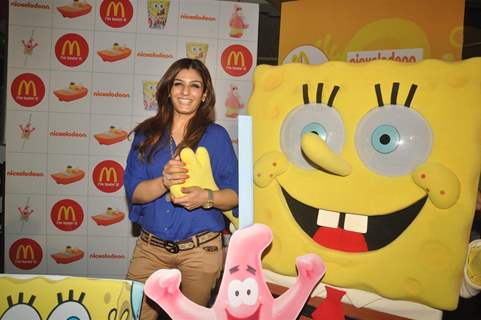 Raveena Tandon at the launches of Nickelodeon-McDonalds Happy Meal with toy SpongeBob SquarePants in Mumbai