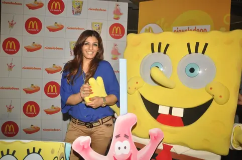 Raveena Tandon at the launches of Nickelodeon-McDonalds Happy Meal with toy SpongeBob SquarePants in Mumbai