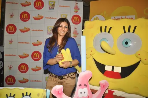 Raveena Tandon at the launches of Nickelodeon-McDonalds Happy Meal with toy SpongeBob SquarePants in Mumbai