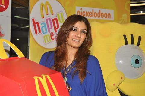 Raveena Tandon at the launches of Nickelodeon-McDonalds Happy Meal with toy SpongeBob SquarePants in Mumbai