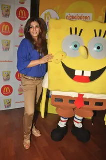 Raveena Tandon at the launches of Nickelodeon-McDonalds Happy Meal with toy SpongeBob SquarePants in Mumbai