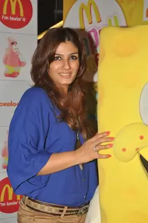 Raveena Tandon at the launches of Nickelodeon-McDonalds Happy Meal with toy SpongeBob SquarePants in Mumbai