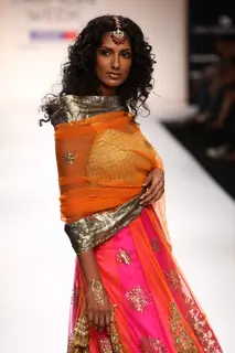 Model walk on the ramp for designer Parvesh Jai and Payal Kapoor at Lakme Fashion Week 2011 Day 2, in Mumbai