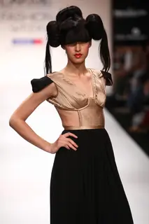 Model walk on the ramp for designer Amalraj Sengupta and Sanjay Hingu at Lakme Fashion Week 2011 Day 2, in Mumbai