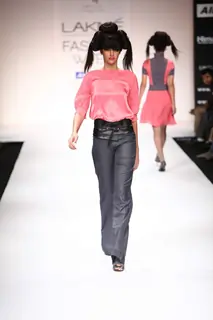 Model walk on the ramp for designer Amalraj Sengupta and Sanjay Hingu at Lakme Fashion Week 2011 Day 2, in Mumbai