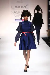 Model walk on the ramp for designer Amalraj Sengupta and Sanjay Hingu at Lakme Fashion Week 2011 Day 2, in Mumbai