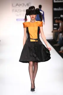 Model walk on the ramp for designer Amalraj Sengupta and Sanjay Hingu at Lakme Fashion Week 2011 Day 2, in Mumbai