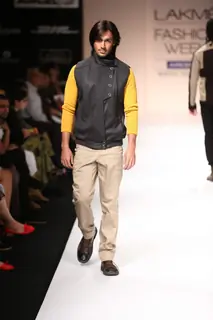 Model walk on the ramp for designer Amalraj Sengupta and Sanjay Hingu at Lakme Fashion Week 2011 Day 2, in Mumbai