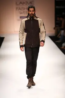 Model walk on the ramp for designer Amalraj Sengupta and Sanjay Hingu at Lakme Fashion Week 2011 Day 2, in Mumbai
