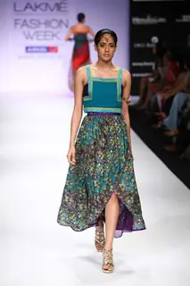 Model walk on the ramp at Lakme Fashion Week 2011 Day 2, in Mumbai
