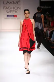 Model walk on the ramp at Lakme Fashion Week 2011 Day 2, in Mumbai