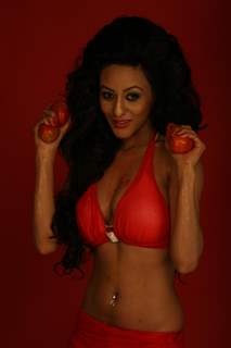 Brand Ambassador of Spanish Tomatina Festival model Vedita Pratap Singh plays with tomatoes and has fun in Mumbai