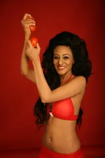 Model Vedita Pratap Singh plays with tomatoes and has fun in Mumbai