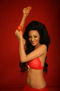 Model Vedita Pratap Singh plays with tomatoes and has fun in Mumbai