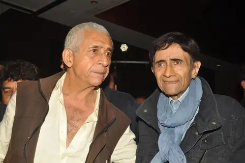 Dev Anand and Naseeruddin at Press conference and unveiling the promo of movie 'Chargesheet'