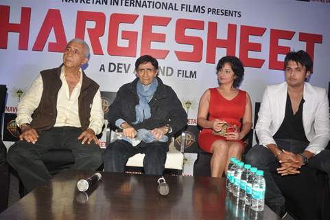 Dev Anand, Divya and Naseeruddin at Press conference and unveiling the promo of movie 'Chargesheet'