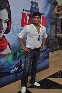 Ravi Kissen at First theatrical look of film 'Aazaan' at PVR, Juhu