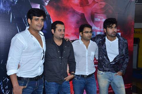 Ravi Kissen and Arya Babbar at First theatrical look of film 'Aazaan' at PVR, Juhu