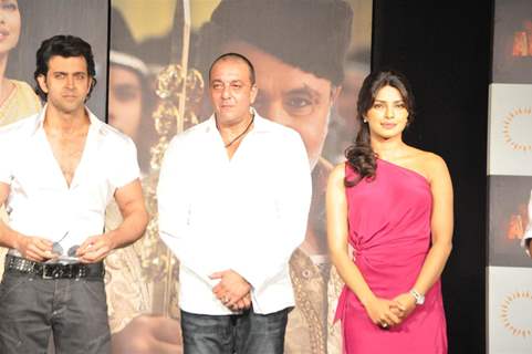 Hrithik Roshan, Sanjay Dutt and Priyanka Chopra at 'Agneepath' trailer launch event at JW.Mariott