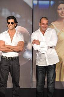 Sanjay Dutt and Hrithik Roshan at 'Agneepath' trailer launch event at JW.Mariott