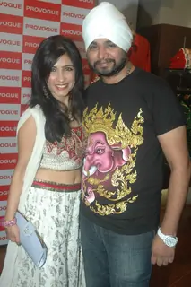 Shibani Kashyap and other singers join together for Ganesha album for 3rd rock entertainment at Provogue lounge and Andheri Ka Raja. .