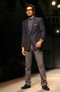 A model showcasing designers Rohit Gandhi & Rahul Khanna's creation at the Van Heusen India Mens Week 2011,in New Delhi on Saturday. .