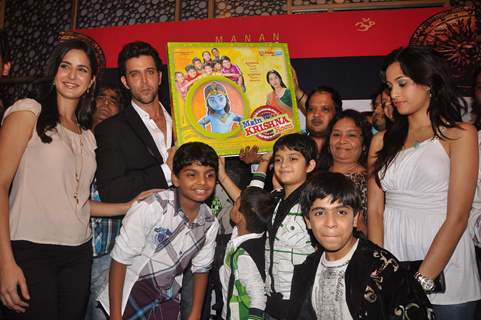 Hrithik and Katrina at the music launch of Main Krishna Hoon, Cinemax