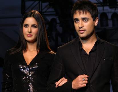 Imran Khan and Katrina Kaif during designers Karan Johar and Varun Bahl's show at the Van Heusen India Mens Week,in New Delhi