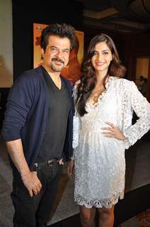 Anil and Sonam Kapoor at Music success party of film 'Mausam' at Hotel JW Marriott in Juhu, Mumbai